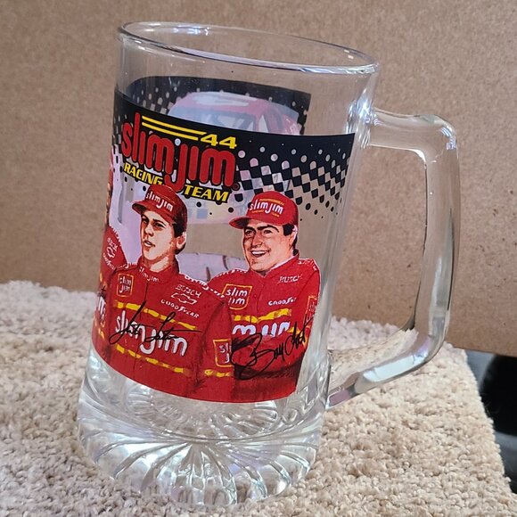 1999 Nascar Busch Series SLIM JIM Racing Team #44 Beer Glass Terry Bobby Labonte - Picture 6 of 8